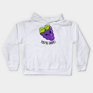 You're Grape Cute Grape Pun. Kids Hoodie